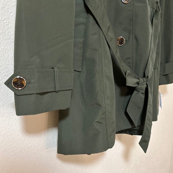 Draper James Size XXL Green Belted Trench Coat Detachable Hood DJRB24727-KO - Picture 12 of 13